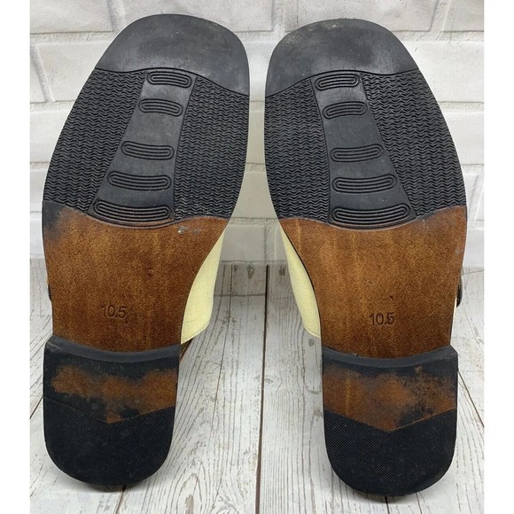 Rodelli Uomo New York Yellow/Brown Slip-On Leather Casual Square Toes Size 10.5 - Picture 5 of 13